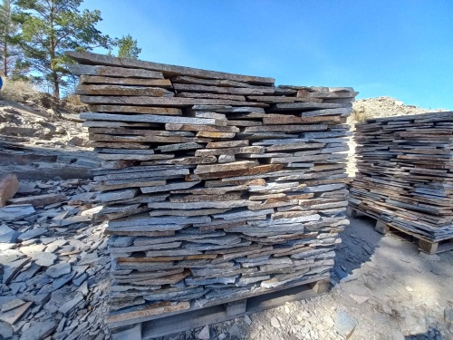 Плитняк златолит серебристый для фасада купить в Саранске