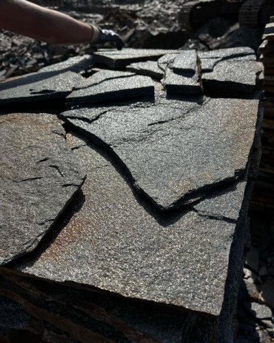 Плитняк златолит серебристый для фасада купить в Саранске